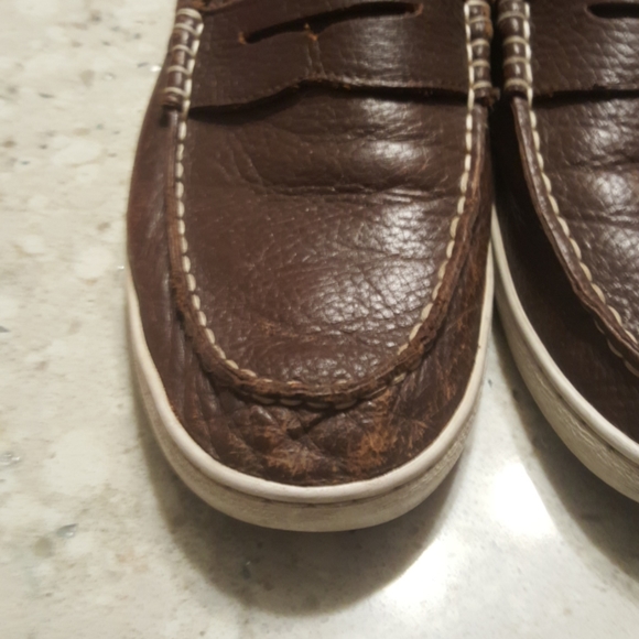 Cole Haan brown loafers. - Picture 3 of 6